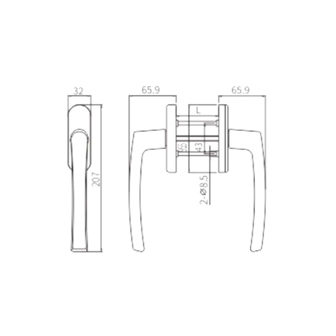  Tay cầm UPVC PCZM22
