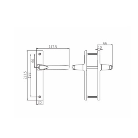 Tay nắm cửa dạng hộp CZM33