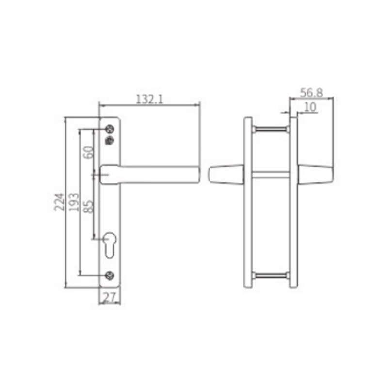 Tay nắm cửa dạng hộp CZM32A