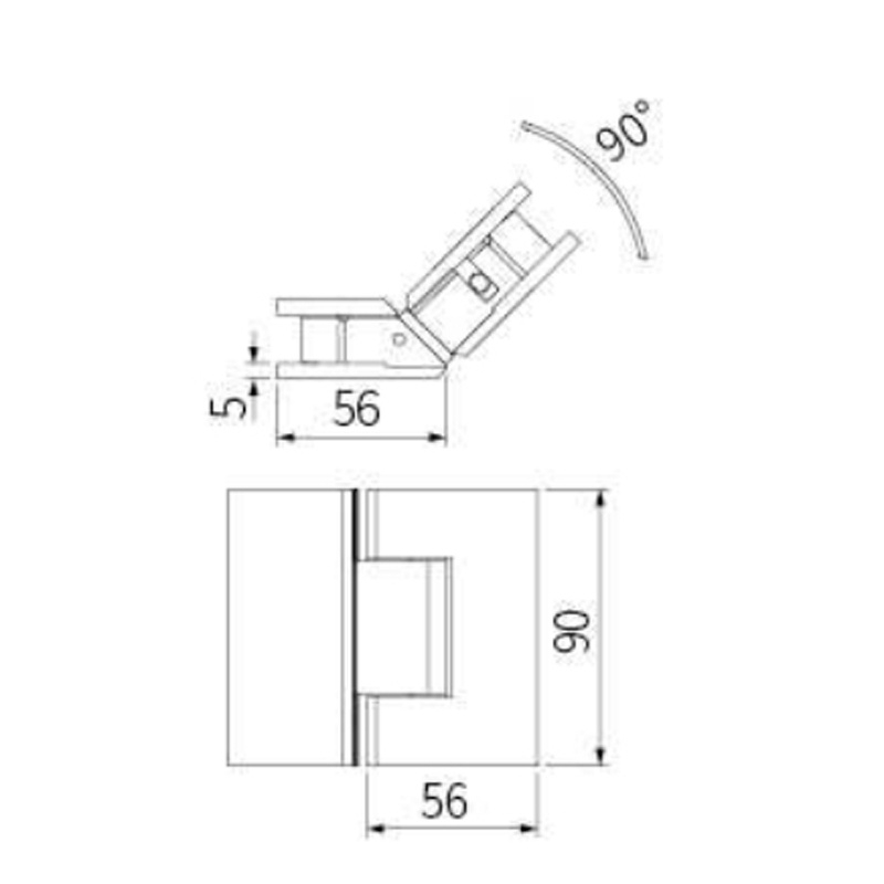 Bản Lề Cửa Kính SH-Y123