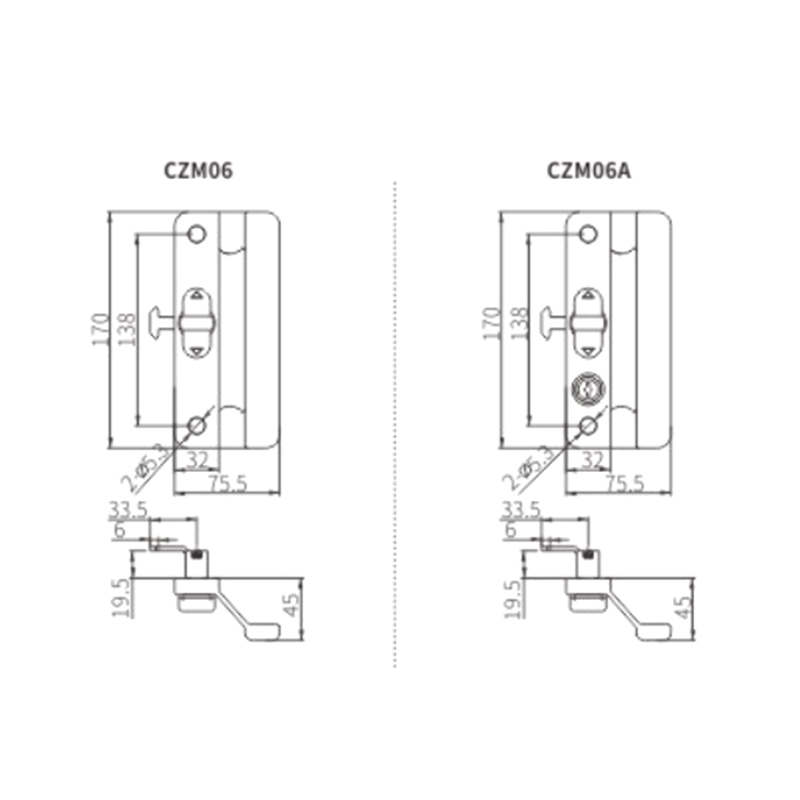 Tay nắm khóa trượt CZM06