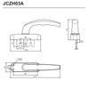 Tay cầm côn bằng đồng JCZH03A