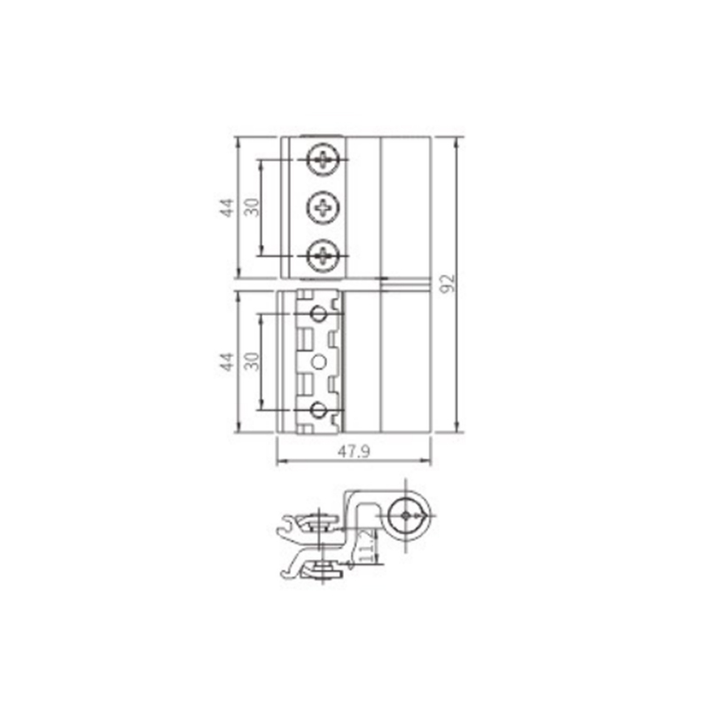 Bản Lề Cửa Sổ 3D JX144