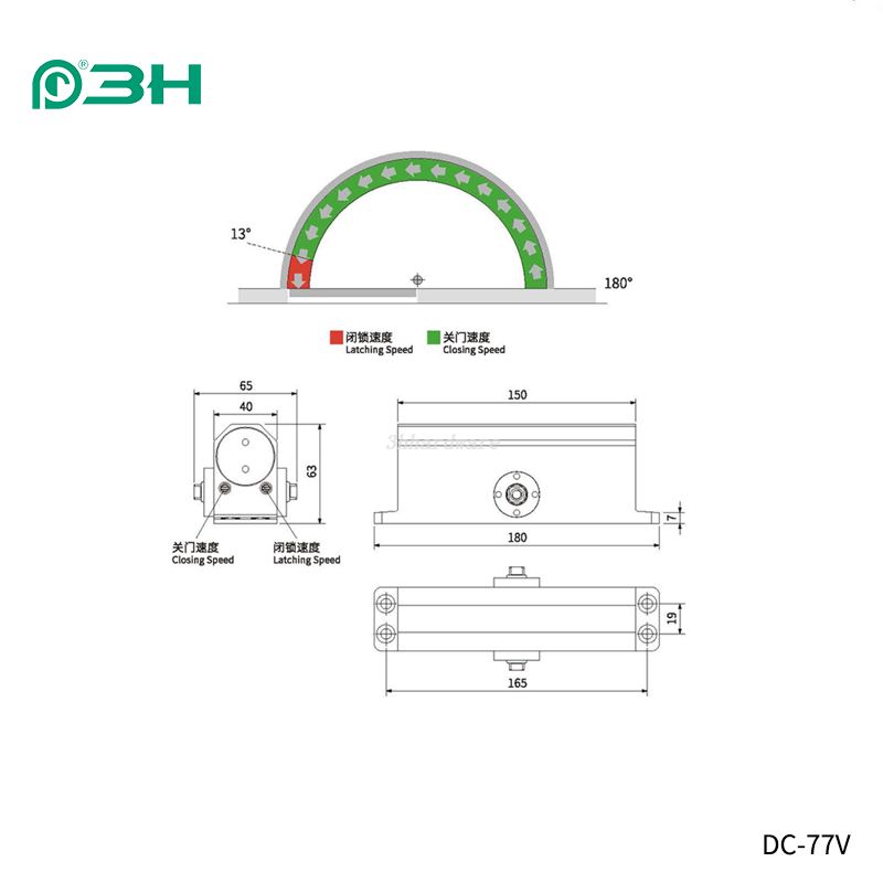 Tay đóng cửa gắn trên bề mặt 