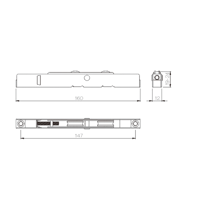 Con lăn trượt UPVC PLTS02C-AS