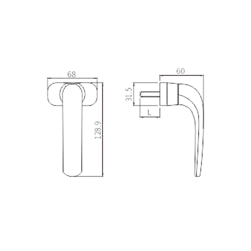  Tay cầm UPVC PCZM03