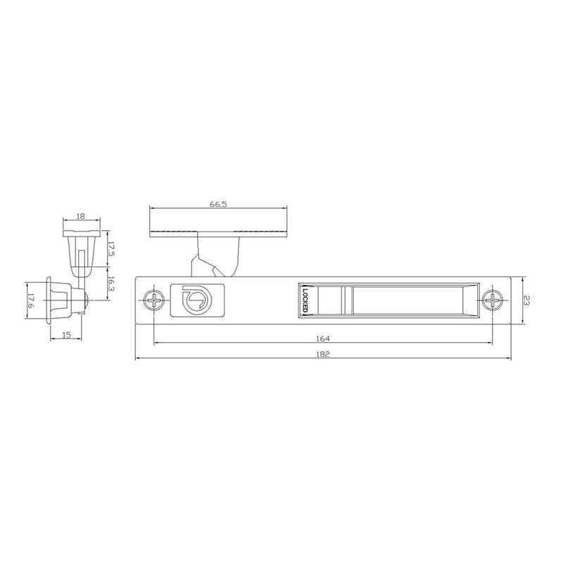 Khóa chốt trượt vuông STG12 