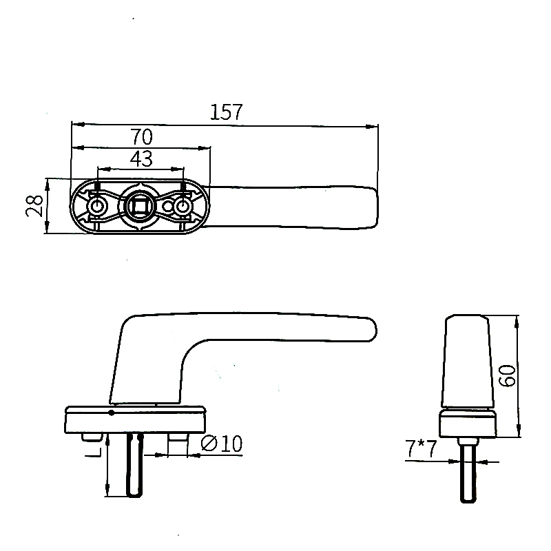 Tay nắm cửa sổ nhôm CZ26B