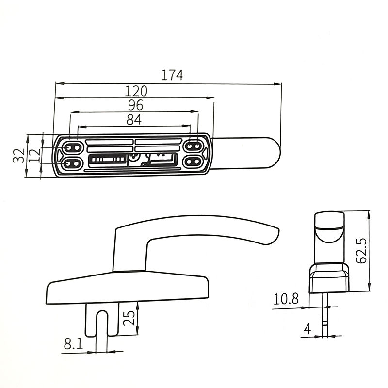 Tay nắm cửa sổ nhôm CZH23