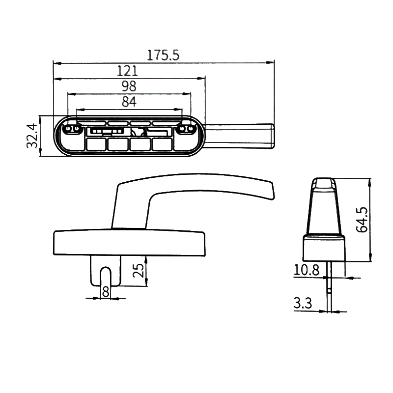 Tay nắm cửa sổ nhôm CZH43A