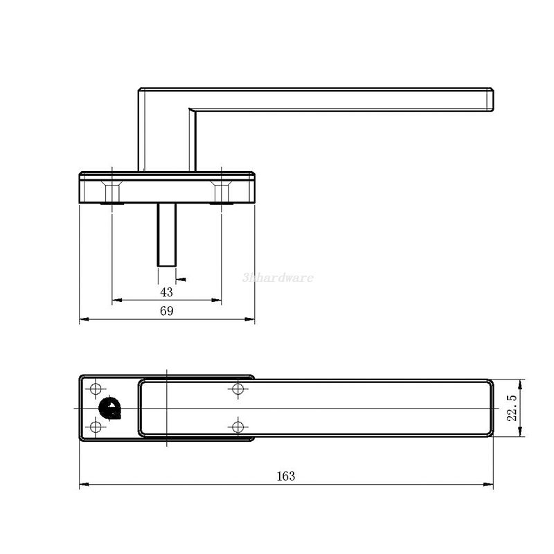 Tay nắm cửa sổ nhôm JCZ54