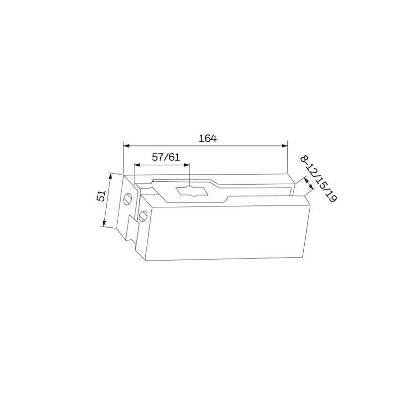 Thép không gỉ Tùy chỉnh miếng vá đáy cửa kính PF-10