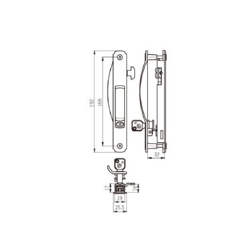 Phụ kiện phần cứng khóa cửa trượt và cửa trượt Chốt cửa trượt STG23 