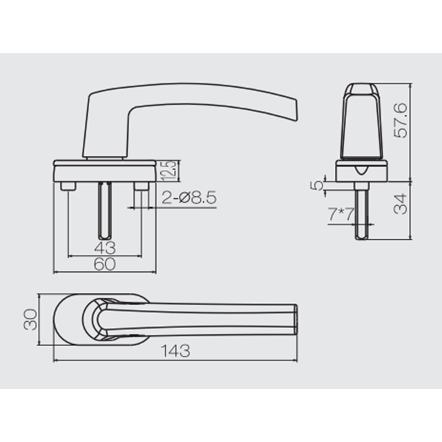 Tay Nắm Cửa Sổ CZ23A