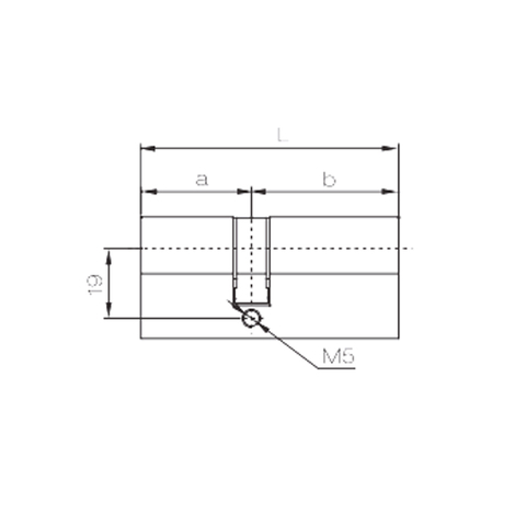 Phụ kiện khóa cửa Casement Xi lanh khóa mở đôi 35/35A