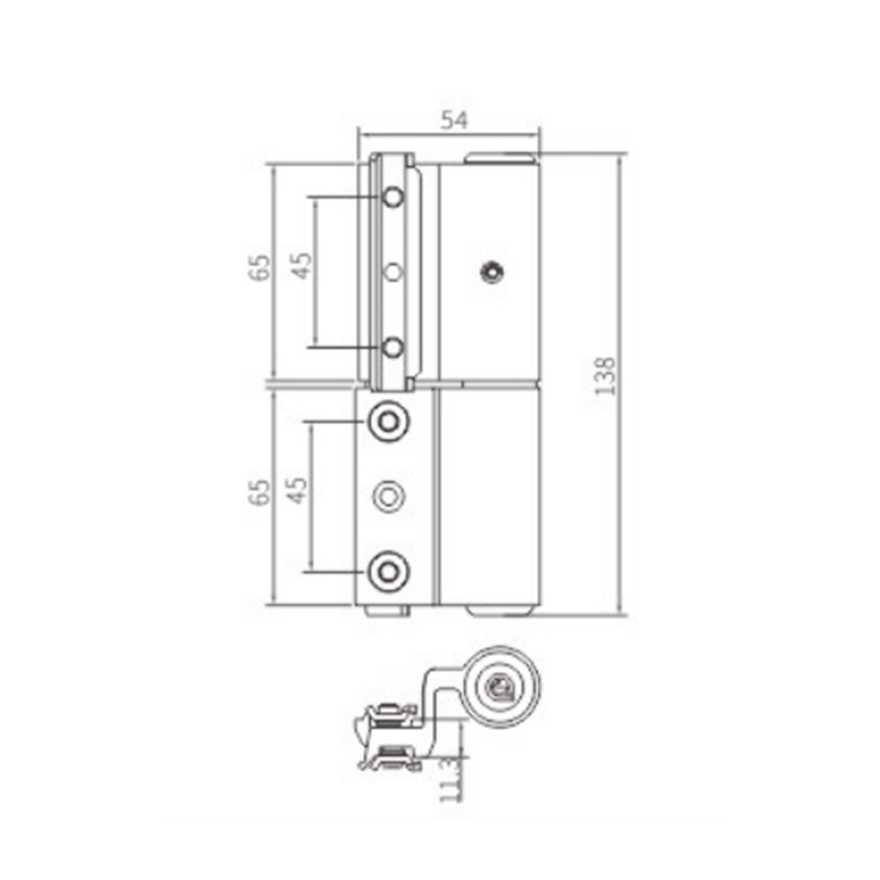 Bản Lề Cửa Sổ 3D JX133