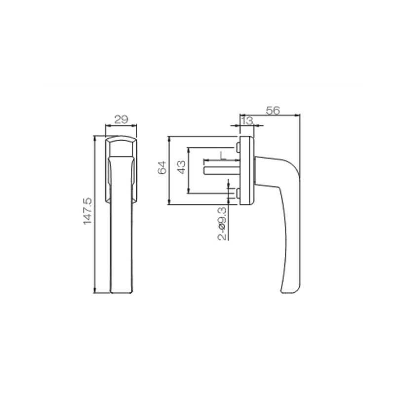 Tay cầm nhỏ UPVC PCZ04