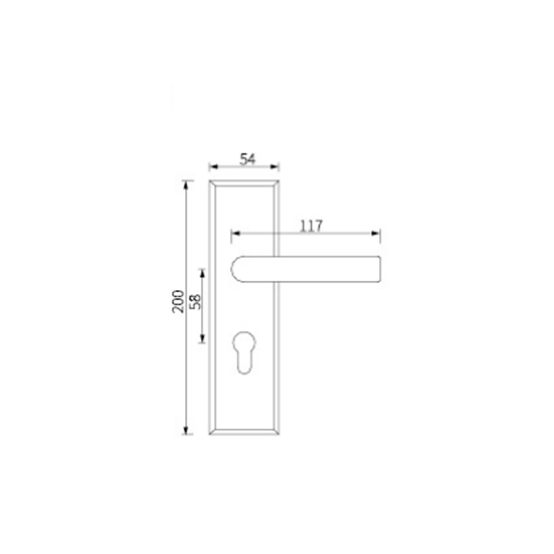 Tay nắm cửa đòn bẩy tùy chỉnh bằng thép không gỉ EH-2213