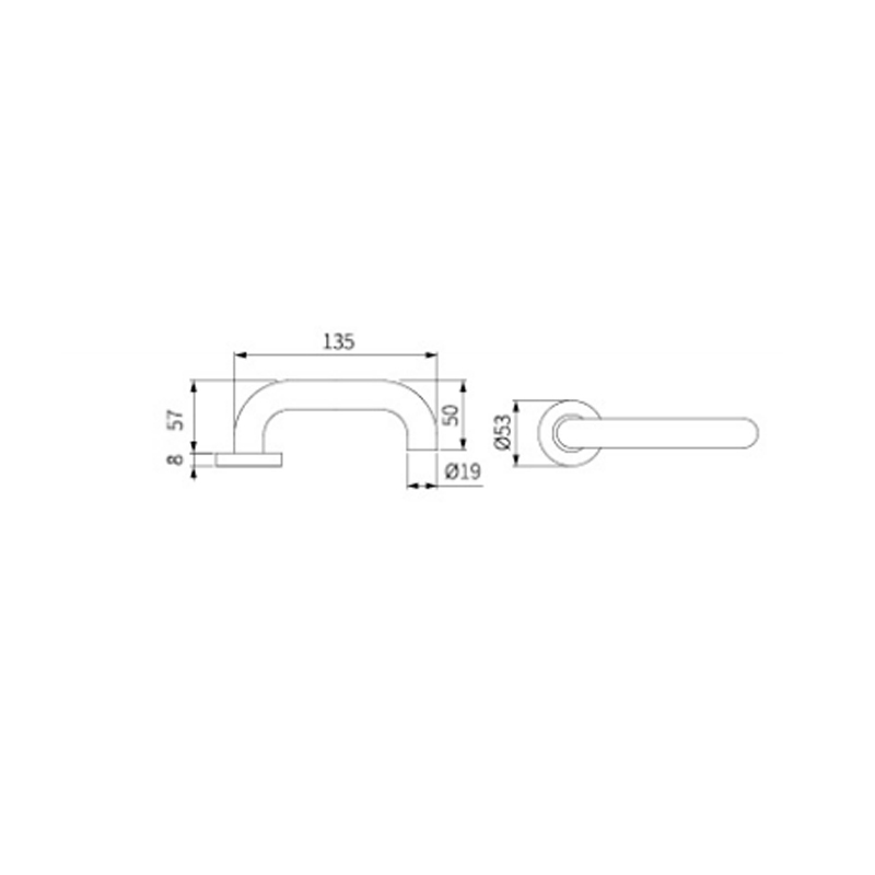 Tay nắm cửa rắn hiện đại bằng thép không gỉ EH-2202