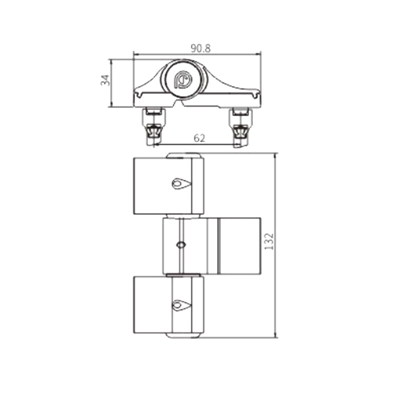 Bản Lề Cửa Sổ 3D JX50A