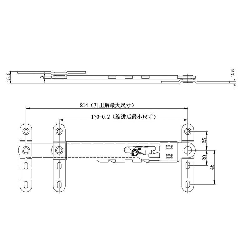 Thanh giữ kính thiên văn một khe WDSFB8 