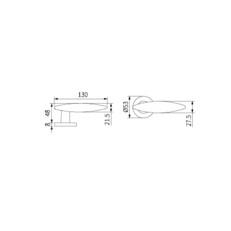 Tay nắm cửa trượt kết cấu bằng thép không gỉ EH-1103