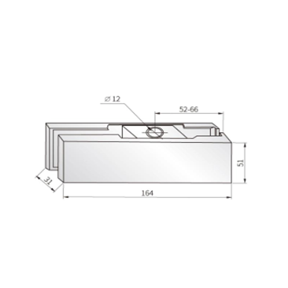 Miếng dán phía trên cửa kính bằng thép không gỉ PF-20