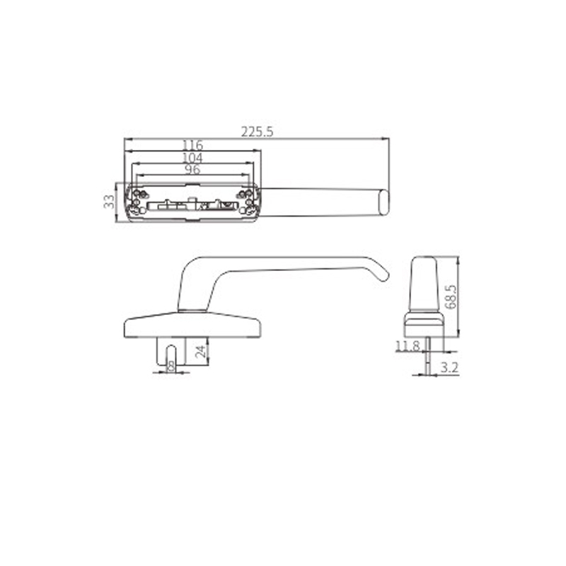 Tay cầm nĩa CZH04H