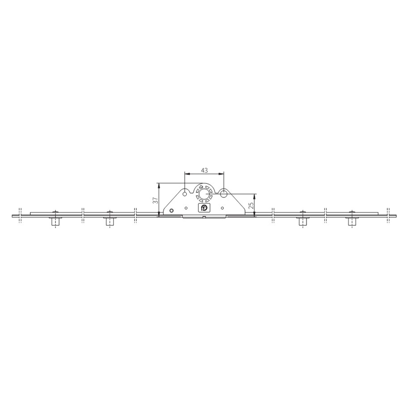 Giá xuất xưởng Thiết bị truyền dẫn hợp kim UPVC Espagnolette cho cửa sổ và cửa ra vào UPVC PCQ2501