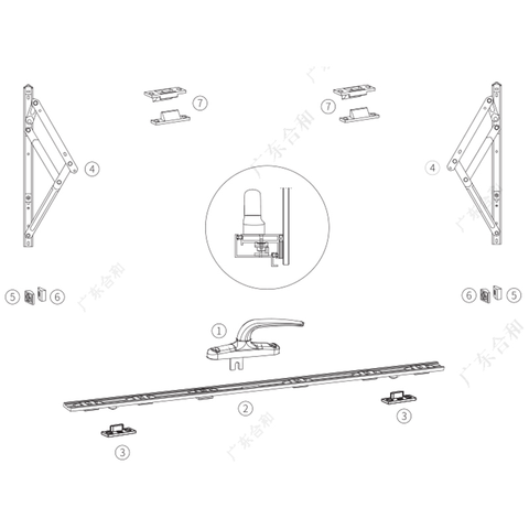 Giá xuất xưởng ở Phật Sơn Hệ thống phần cứng phụ kiện cửa sổ treo hàng đầu - nhiệm vụ nhẹ