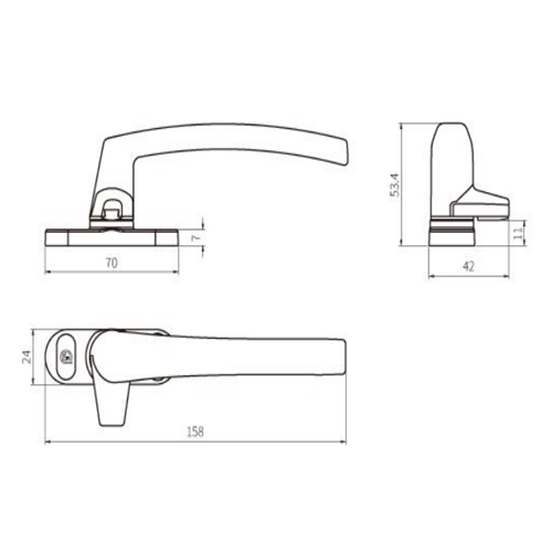 Tay nắm khóa cửa sổ ZY18 