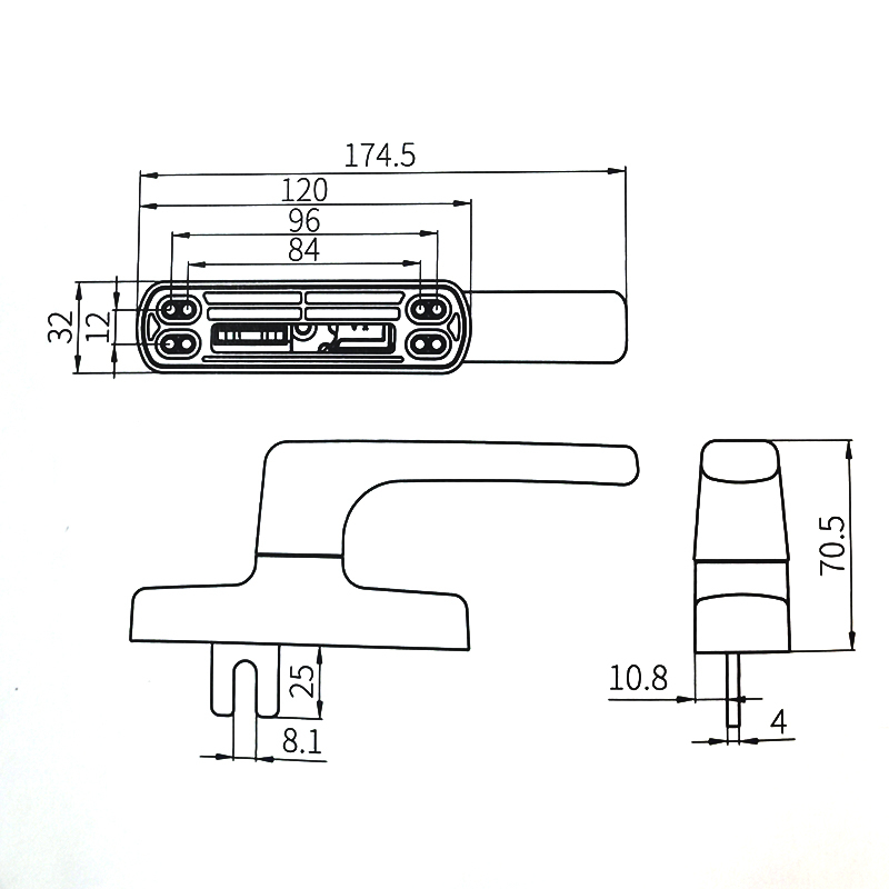 Tay nắm cửa sổ nhôm CZH22