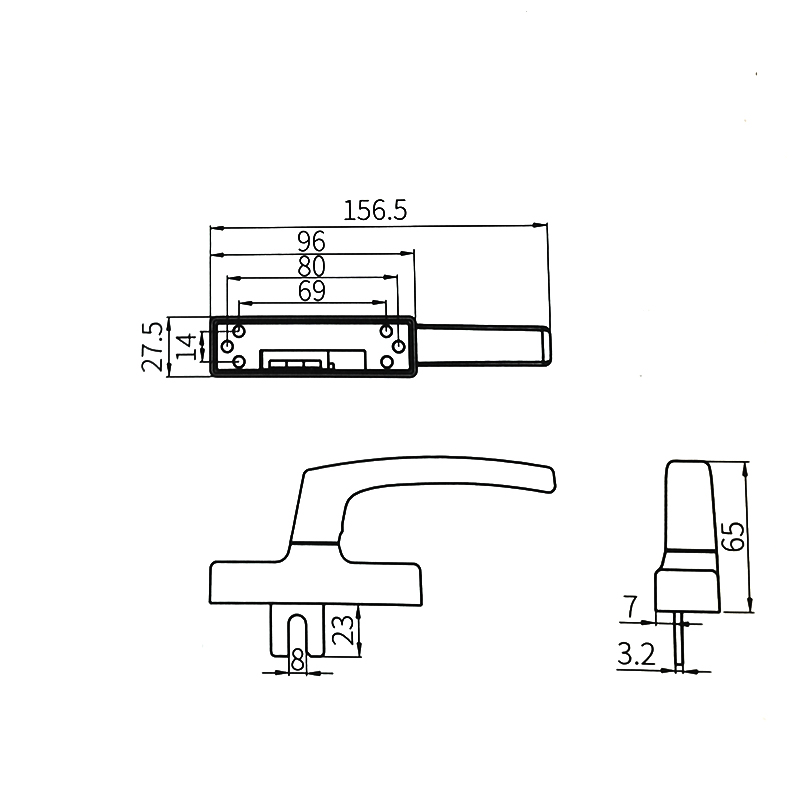 Tay nắm cửa sổ nhôm CZH33