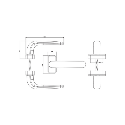 Tay nắm cửa dạng hộp CZM16