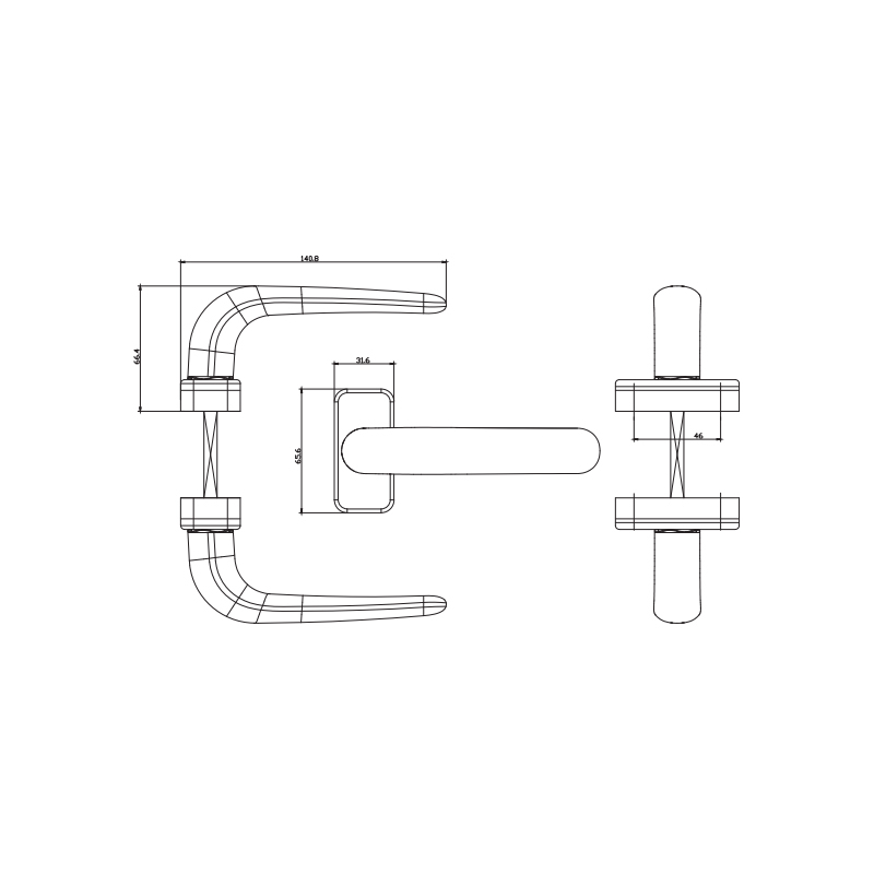 Tay nắm cửa dạng hộp CZM16