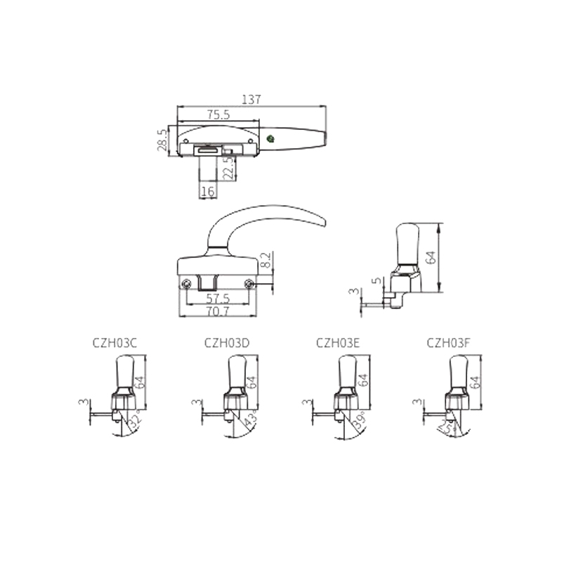 Tay cầm nĩa CZH03