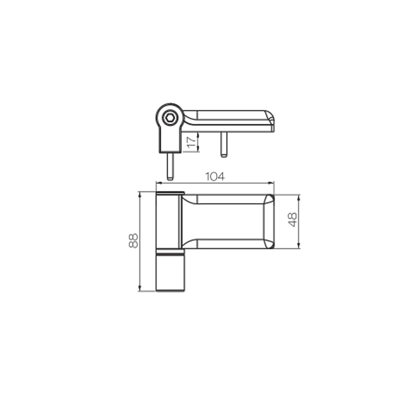 Bản lề cửa nhựa UPVC 3D PJH12B