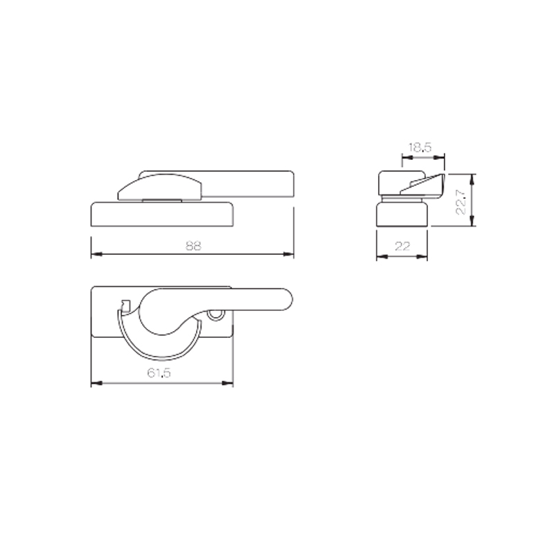 Khóa Lưỡi Liềm PSB02R/L