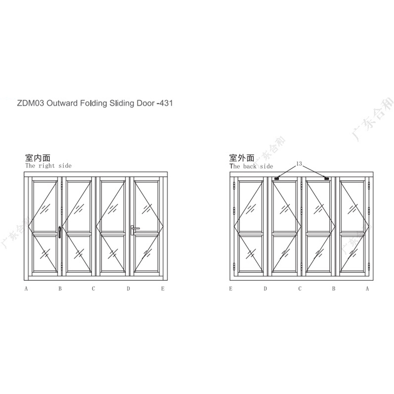 Hệ thống phần cứng phụ kiện cửa xếp phân vùng chất lượng cao ZDM03