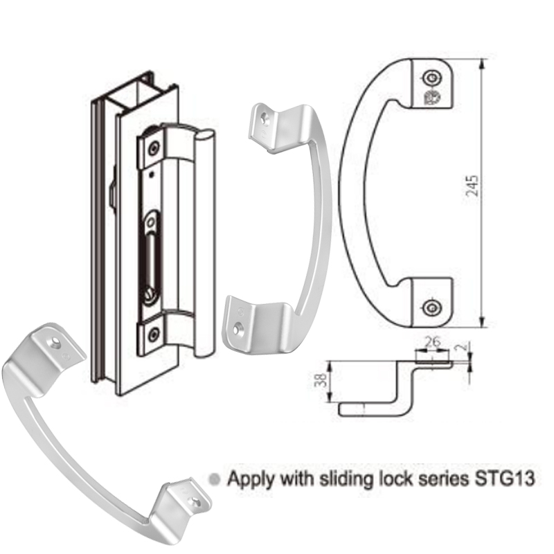 Tay nắm khóa trượt STG13P 