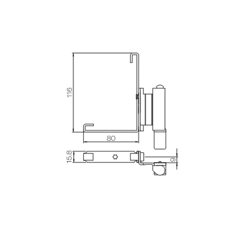 Bản lề cửa sổ đáy UPVC PJCX03