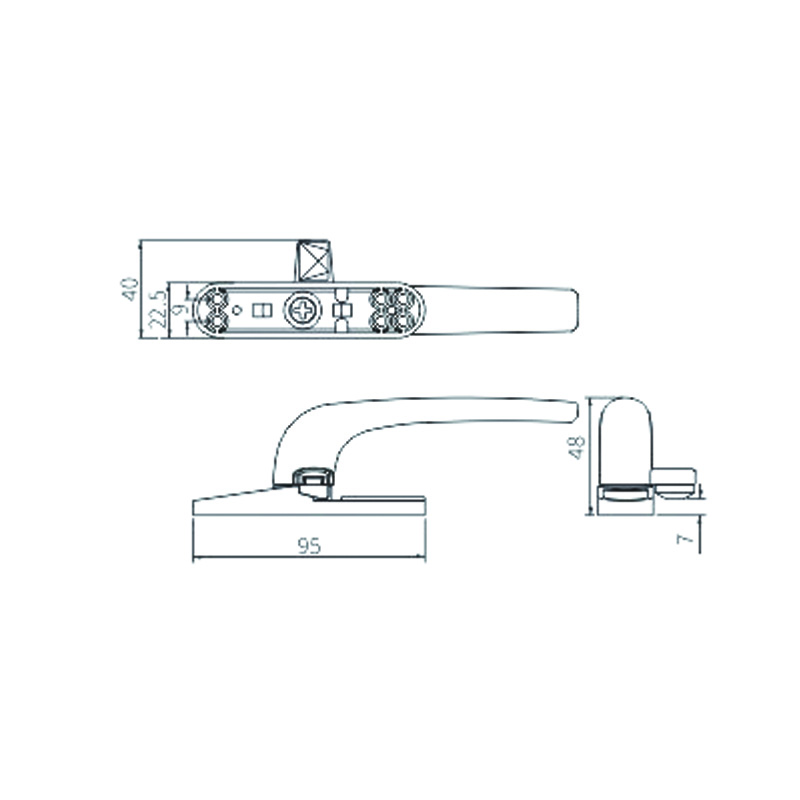 Tay nắm khóa cửa sổ ZY19