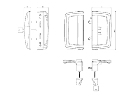 Tay Cầm Trượt Hình Chữ D MH-TTS09
