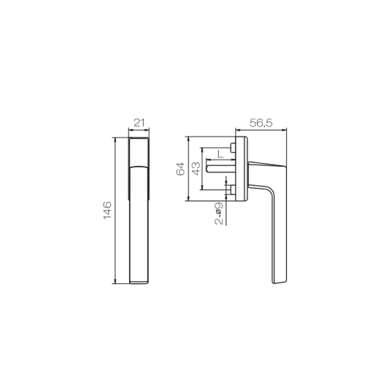 Cửa sổ trượt hợp kim nhôm màu trắng Tay cầm UPVC PCZ19