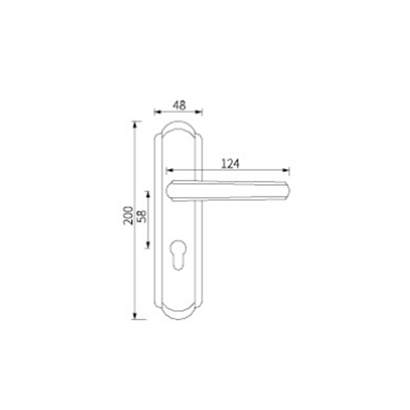 Tay nắm cửa phòng tắm an ninh bằng thép không gỉ EH-2218