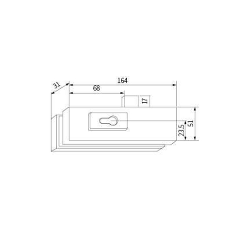 Miếng dán khóa cửa kính PL-10