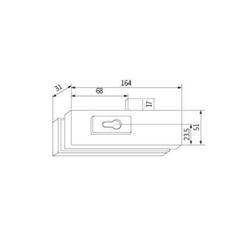 Miếng dán khóa cửa kính PL-10